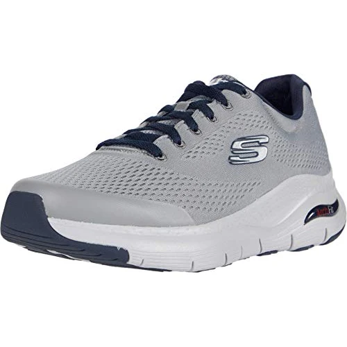 Offerta a tempo: Skechers Arch Fit, Scarpe da Ginnastica Uomo, Gray Textile Synthetic Navy Trim, 43 EU - 41% da 99.95 € a 58.99 €