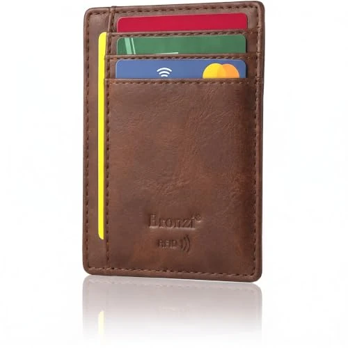 Oferta limitada: Bronzi® Carteras para Hombre | Cartera Hombre Tarjetero Hombre | Billeteras para Hombre | Mini Tarjetero | Protección RFID | Caja de Regalo - Marca Italiana (Marrón) de 15.99 € a 15.99 € (ahorro 0.0%)