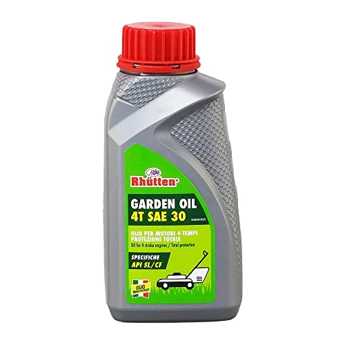 Rhutten, Olio Garden per Attrezzi da Giardino, per Motori 4Tempi SAE 30, Minerale, 600ml