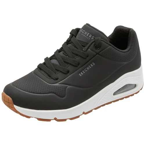 Limited-time offer: Skechers Women's Uno Stand on Air Sneaker, Black White, 4 UK Wide from 69.00 GBP to 39.00 GBP (save 43%)