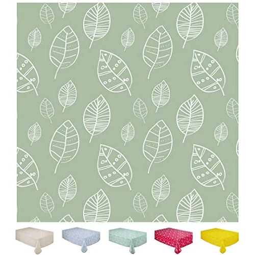 Offerta a tempo: Home Direct Tovaglia in Tela Cerata plastificata Rettangolare 140 x 180cm Le Foglie Verde Salvia - 0.00% da 18.95 € a 18.95 €