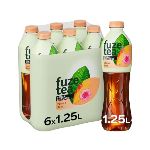 Offerta a tempo: Fuze Tea - Té alla Pesca e Rosa - 6 Bottiglie x 1.25L — 36% da 10,74 € a 6,90 €