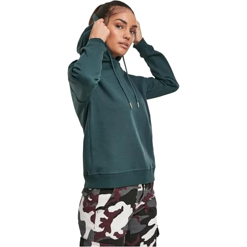 Zeitlich begrenztes Angebot: Urban Classics Damen Kapuzenpullover Ladies Hoody hoodie, bottlegreen, S von 29.90 € auf 22.49 € (25% Rabatt)