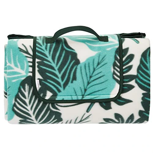 Limited offer: Amazon Basics Picnic Blanket with Waterproof Backing, Leaf Design, 78.74 in x 78.74 in from 21.49 EUR to 19.76 EUR (save 8%)
