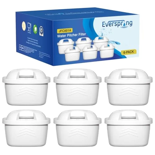 EVERSPRING Waterfilter Vervangend voor Brita water filter Maxtra+, Maxtra Plus, Mavea, Anna Duomax, 6 stuks