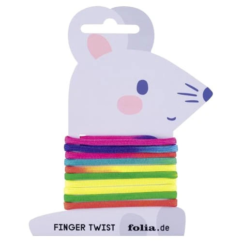 Zeitlich begrenztes Angebot: folia 33177 - Finger Twist Fadenspiel, in trendiger Regenbogen Optik, ca. 160 cm lang, Fingerspiel für Jungen und Mädchen ab 5 Jahre, ideal als kleines Geschenk, Mitgebsel und für den Schulhof von 4.20 € auf 2.99 € (29% Rabatt