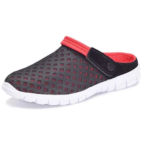 Offerta a tempo: Uomo Donna Zoccoli Spiaggia Giardino Pantofole Scarpe da Mare Estate Sandali Scarpette Unisex Clogs Sabot Ciabatte, Rosso, 39 EU - 31% da 34.99 € a 24.00 €