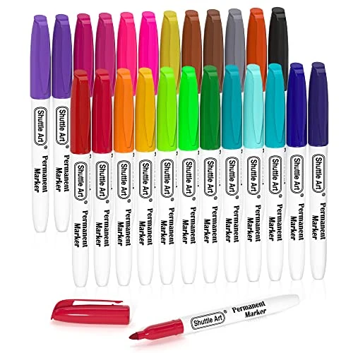 Limited-time offer: Shuttle Art 24 Colours Permanent Markers, Fine Point Vivid Assorted Colours from 10.99 £ to 10.99 £ (save 0.00%)