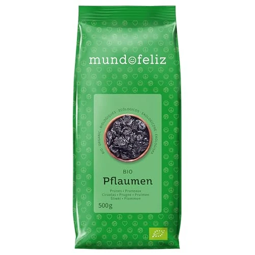 Mundo Feliz - biologische gedroogde pruimen zonder pit, 2 x 500 gram