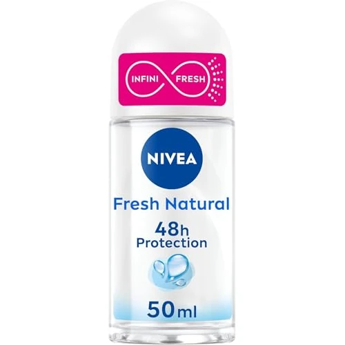Offerta a tempo: NIVEA Fresh Natural Deodorante Roll-on 50 ml, Deodorante donna antitraspirante per una protezione fino a 48h con tecnologia INFINIFRESH, Formula senza alluminio con Estratti Oceanici - 32% da 3.49 € a 2.39 €