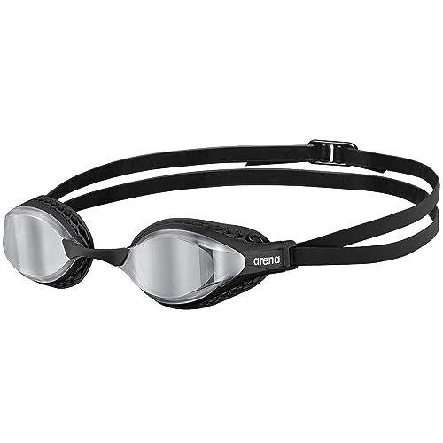 ARENA Airspeed Mirror Lunettes de Natation Anti-Buée pour Adultes et Unisexe, Lunettes de Piscine avec Verres Larges, Protection UV, 3 Ponts de Nez Interchangeables, Joints nid d'abeilles