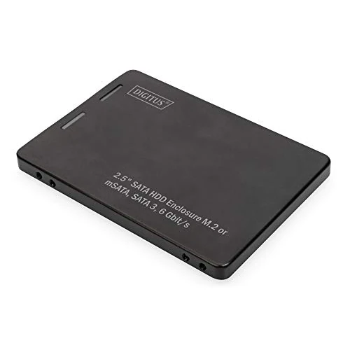 Offerta a tempo: DIGITUS Adattatore disco rigido SATA da 2,5" per SSD M.2 o mSATA - Modulo M.2 tipo 2280, 2260, 2242, 2230 - mSATA Fullsize - SATA III - 6 Gbit/s - 520 MB/s velocità di lettura - Nero - 0.00% da 18.59 € a 18.59 €