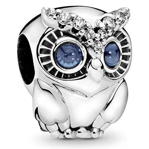 Limited-time offer: PANDORA Moments Women's Sterling Silver Sparkling Owl Cubic Zirconia Bracelet Charm, No Box from 43.29 £ to 43.29 £ (save 0.00%)