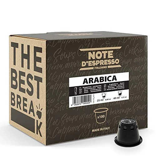 Zeitlich begrenztes Angebot: Note D'Espresso Arabica Coffee Capsules Nespresso Compatible 5.6g x 100 capsules von 18.00 € auf 18.00 € (0.00% Rabatt)