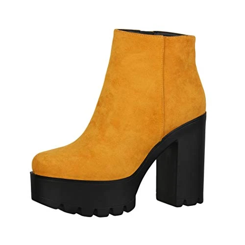 Offerta a tempo: Elara Stivaletti da Donna Chelsea Boots Chunkyrayan Giallo HQ115 Yellow-39 - 60% da 49.95 € a 19.90 €