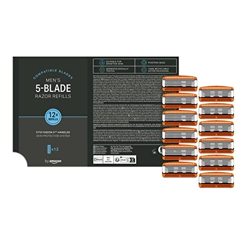 Oferta limitada: by Amazon Cuchillas de Afeitar Hombre, encajan con todos los mangos de maquinillas Gillette Fusion5, Paquete de 12 unidad de 17.96 € a 16.38 € (ahorro 9%)