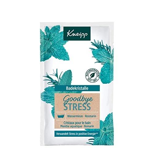 Kneipp Cristales de baño Goodbye Stress, romero, sal de sol térmico, turquesa, 60 g (1 unidad)