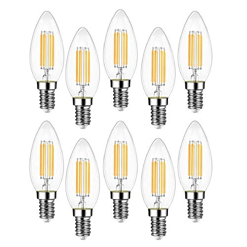 Offerta a tempo: EXTRASTAR Filamento LED E14, 4W Equivalenti a 40W, Luce Calda,C35 Stile Vintage, Non Dimmerabile, Confezione da 10 Pezzi - 0.00% da 17.99 € a 17.99 €
