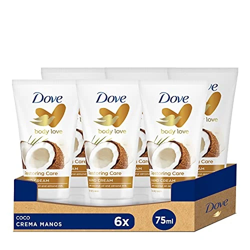 Tijdelijke aanbieding: Dove kokos- en amandelmelkolie 6*75ml handcreme van 18.57 € naar 18.57 € (0.00% korting)