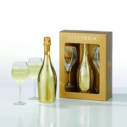 Zeitlich begrenztes Angebot: Bottega Geschenkverpackung Glamour Gold - 1 Gold Prosecco DOC 750ml & 2 Gläser Riviera von 44.90 € auf 44.90 € (0.00% Rabatt)