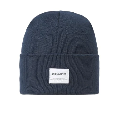 Oferta limitada: JACK & JONES Gorro de Punto para Hombre Jaclong Noos, Azul Marino, Talla única de 12.99 EUR a 8.72 EUR (ahorro 33%)