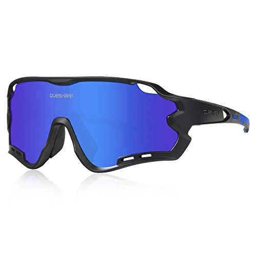 Limited offer: Queshark HD Polarized UV Protection Cycling Glasses Bike Eyewear For Road MTB Bike 4 Lens from 29.99 EUR to 20.79 EUR (save 31%)