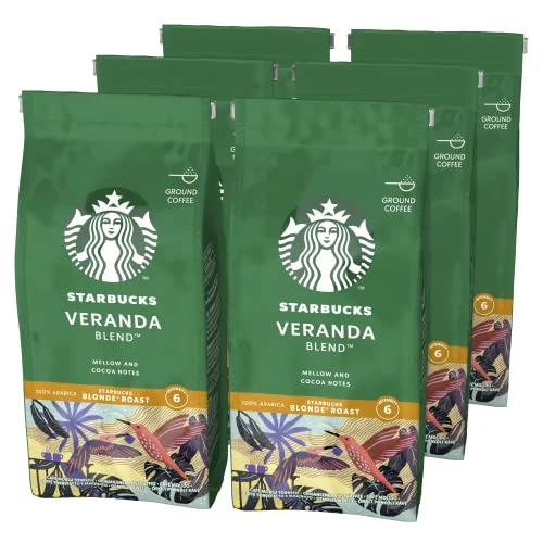 STARBUCKS Veranda Blend Café Molido De Tostado Suave, 200g (Paquete de 6)