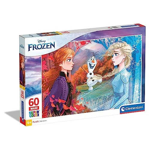 Offerta a tempo: Supercolor Puzzle - Disney Frozen 2-60 maxi pezzi, puzzle bambini — 19% da 9,90 € a 7,99 €