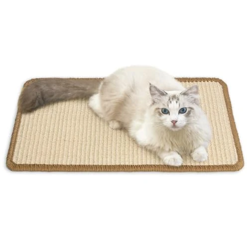 Oferta limitada: FUKUMARU Alfombrilla rascador para Gatos, Cuerda de sisal Natural para Gatos, Alfombrilla para rascar el Suelo 50X30 cm Color Crema de 10.79 € a 10.79 € (ahorro 0.00%)