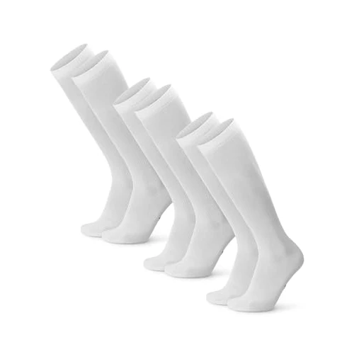 Tijdelijke aanbieding: DANISH ENDURANCE Compressiesokken, Biologisch Katoen Vliegkousen, 14-18 mmHg, Opgezette Voeten, Unisex, 3 Paar, Multi Wit, 39-42 van 47.95 € naar 27.95 € (42% korting)