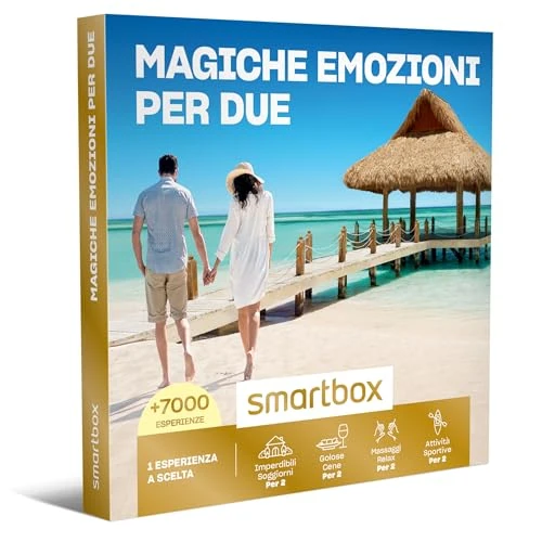 Offerta a tempo: Smartbox - Cofanetto regalo Magiche Emozione3zioni per due - Idea regalo di coppia - Soggiorno o cena o relax o svago per 2 persone - 0.00% da 69.90 € a 69.90 €