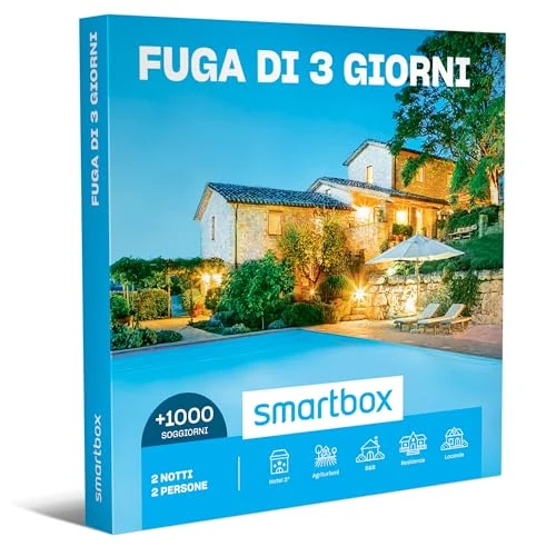 smartbox - 3-Tage-Flucht - Geschenkbox Paar, EIN Aufenthalt von 2 Nächten für 2 Personen, originelle Geschenkideen