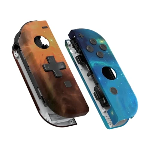 Tijdelijke aanbieding: eXtremeRate Soft Touch Oranje Sterren Universum Joycon Handheld Controller-Behuizing (D-Pad-Versie) met Volledige set Knoppen, Doe Het Zelf Vervangende Hoes voor Switch & Switch OLED Joy-Con - Console Shell NIET Inbegrepen van 28.50
