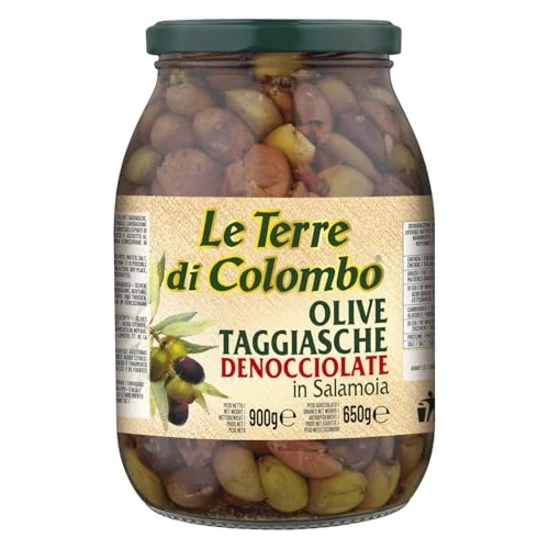 Le Terre di Colombo - Olive Taggiasca Denocciolate - in Salamoia - 900 g