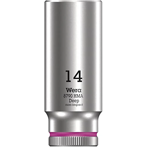 Limited offer: WERA 05004511001 8790 HMA Deep 1/4" Socket, 14 x 50 mm from 12.16 USD to 12.16 USD (save 0%)
