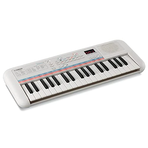 Offerta a tempo: Yamaha Digital Keyboard Remie PSS-E30, Tastiera Digitale per Bambini Portatile e Leggera, Con 37 Mini Tasti e Funzioni di Apprendimento, Compatibile con le Cuffie Yamaha HPH, Bianco - 34% da 78.08 € a 51.19 €