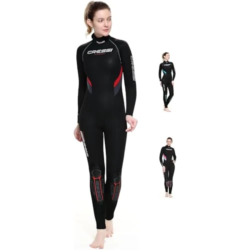 Cressi Castoro Lady MONOPIECE Wetsuit Black/Red 5mm XS/1