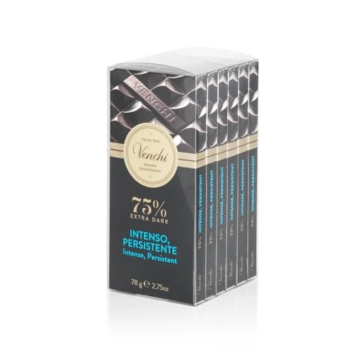 Oferta limitada: Venchi - Kit de 6 Tabletas Extra Negro 75%, 468 g, Sin Gluten, Vegano, Sin Colorantes y Sin Conservantes, Idea Regalo de 58.89 € a 58.89 € (ahorro 0.0%)