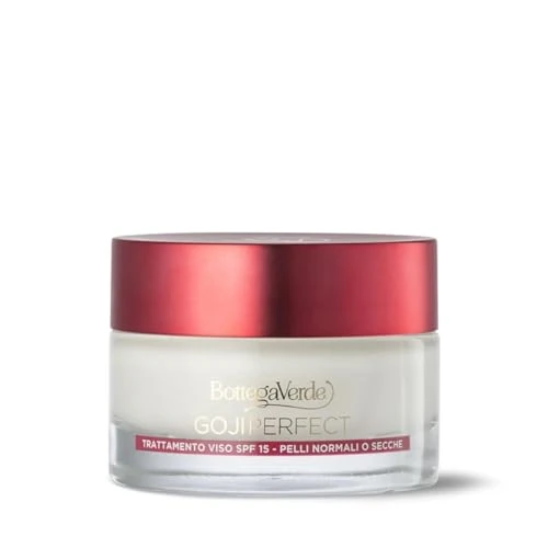 Offerta a tempo: Bottega Verde, Goji Perfect - Trattamento viso - antirughe intensivo antiossidante - con Pro-Retinolo ed estratto di Goji (50 ml) - pelli normali o secche - SPF15 - 43% da 22.99 € a 12.99 €