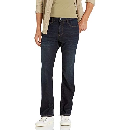 Limitiertes Angebot: Amazon Essentials Herren Bootcut-Jeans mit gerader Passform - Auslauffarben, Dunkles Indigo Batik, 30W / 30L von 23.90 EUR auf 23.90 EUR (Spare 0%)