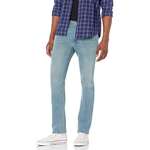 Oferta limitada: Amazon Essentials Vaqueros Ajustados - Colores interrumpidos Hombre, Azul Claro Vintage, 29W / 28L de 25.00 € a 23.70 € (ahorro 5%)
