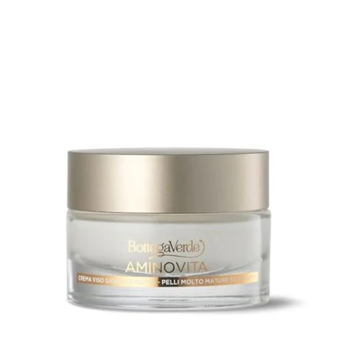 Offerta a tempo: Bottega Verde - Crema Viso, Aminovita, per Giorno e Notte, 50 ml, Azione Antirughe, con Pluridefence®, per Pelli Mature - 44% da 54.00 € a 29.99 €
