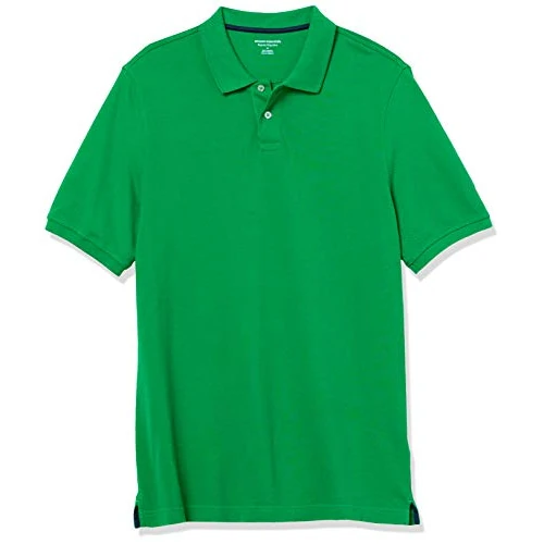 Tijdelijke aanbieding: Amazon Essentials Men's Poloshirt van piqué-katoen met normale pasvorm (verkrijgbaar in grote en lange maten), Groen, XL van 18.99 € naar 18.99 € (0.00% korting)