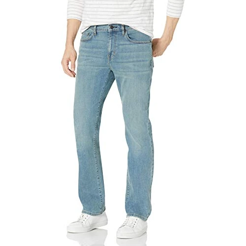 Offre limitée : Amazon Essentials Jean Bootcut Extensible à Coupe Ajustée - Couleurs abandonnées Homme, Bleu Clair Vintage, 34W / 34L de 22.70 € à 19.20 € (15% de remise)