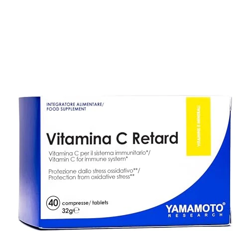 Offerta a tempo: YAMAMOTO RESEARCH Vitamina C Retard 500 40 Compresse, Integratore Alimentare di Vitamina C a Lento Rilascio, Supporta il Sistema Immunitario e Protegge dallo Stress Ossidativo - 29% da 10.99 € a 7.84 €