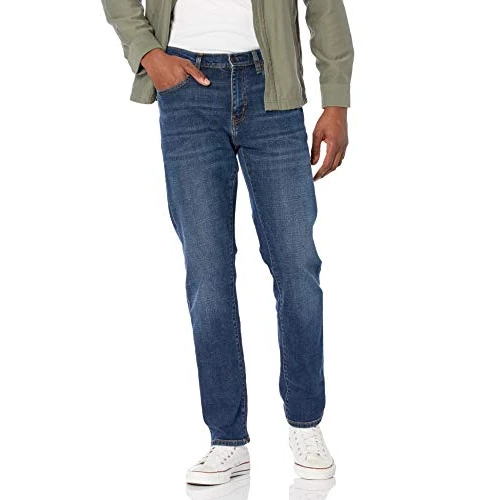 Amazon Essentials Men's Athletic-Fit Stretch Jeans - Discontinued Colours, Dark Blue Vintage, 30W / 28L