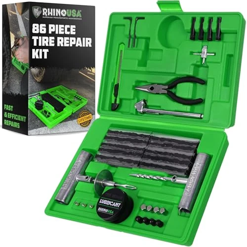 Offre limitée : Rhino USA Kit de Réparation Pneu (86 Pièces) - Mèche Pneu Crevaison de 30.00 € à 30.00 € (0.00% de remise)