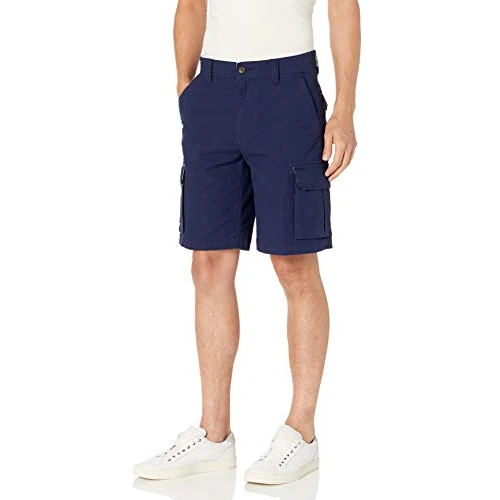 Offerta a tempo: Amazon Essentials Pantaloncini Cargo da Uomo Leggeri Ripstop Elasticizzati, 25,4 cm, Blu Navy, 31 - 10% da 20.98 € a 18.88 €