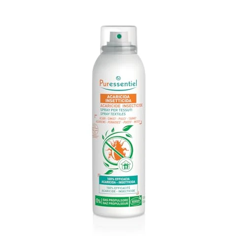 Oferta limitowana: Puressentiel Spray do tkanin przeciw szkodnikom, skuteczny na roztocza, pluskwy, pchły i ćmy, 100% natychmiastowa skuteczność | środek owadobójczy | 0% gaz napędowy | 150 ml z 95.23 zł na 95.23 zł (oszczędź 0.00%)