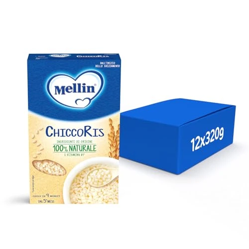 Offerta a tempo: Mellin ChiccoRis, Con Farina di Riso e Vitamina B1, 12x320g - 38% da 23.28 € a 14.39 €